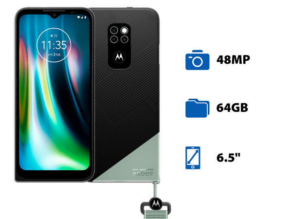 Smartphone Motorola Defy:
Procesador Snapdragon 662,
Memoria RAM de 4GB,
Almacenamiento de 64GB,
Pantalla LED Multi-Touch de 6.5