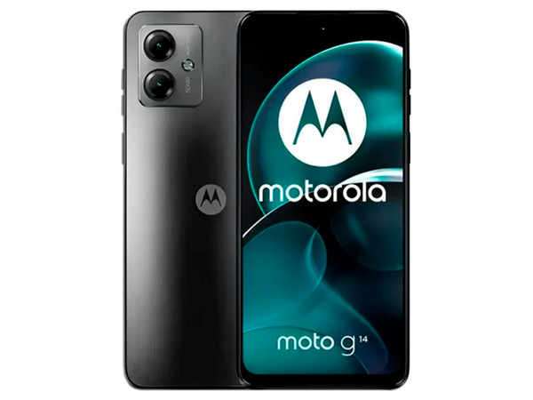Smartphone Motorola Moto G14: 
Procesador Octa-Core (hasta 2.0 GHz), 
Memoria RAM de 4GB, Almacenamiento de 128GB, 
Pantalla LED Multi-Touch de 6.5