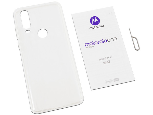 Smartphone Motorola One Action:
Procesador:  Octa Core (hasta 2.2 GHz),
Memoria RAM de 4GB, Almacenamiento de 128GB,
Pantalla Full HD+ de 6.3
