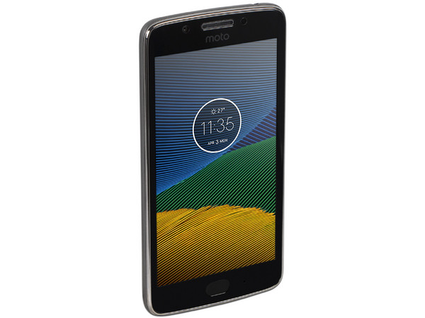 Smartphone Motorola Moto G5 XT1671:
Procesador Snapdragon 430 Octa-core (1.4 GHz),
Memoria RAM de 2GB, Almacenamiento de 32GB (expandible con microSD),
Pantalla 5.0