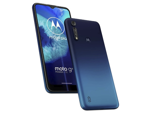 Smartphone Motorola Moto G8 Power Lite: 
Procesador Helio P35 Octa core (hasta 2.3GHz), 
Memoria RAM de 4GB, Almacenamiento de 64GB, 
Pantalla LCD IPS de 6.5