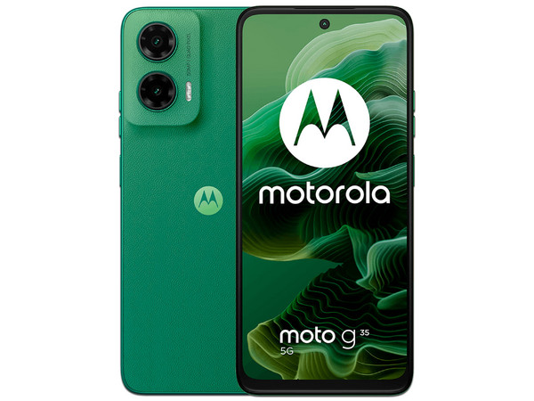 Smartphone Motorola G 35:
Procesador Octa-Core (hasta 2.2GHz),
Memoria Ram de 4 Gb, Almacenamiento de 256 GB,
Wi-Fi, Bluetooth 5,
Cámara de 50MP,
Android 14, Color Verde.