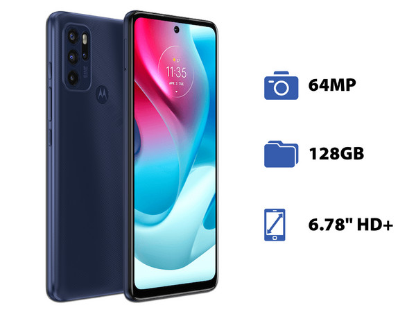 Smartphone Motorola Moto G60s:
Procesador Helio G95 (hasta 2.05 GHz),
Memoria RAM de 6GB,
Almacenamiento de 128GB,
Pantalla LED Multi Touch de 6.78