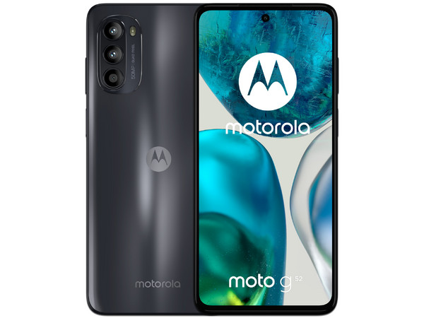 Smartphone Motorola Moto G52: 
Procesador Snapdragon 680 (hasta 2.4 GHz), 
Memoria RAM de 6GB, Almacenamiento de 256GB, 
Pantalla AMOLED de 6.6