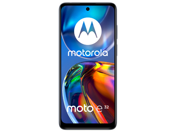 Smartphone Motorola Moto E32:
Procesador Unisoc T606 (1.6 GHz), 
Memoria RAM de 4GB, Almacenamiento de 64GB, 
Pantalla LED Multi Touch de 6.5