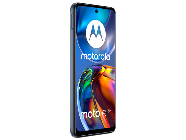 Smartphone Motorola Moto E32:
Procesador Unisoc T606 (1.6 GHz), 
Memoria RAM de 4GB, Almacenamiento de 64GB, 
Pantalla LED Multi Touch de 6.5