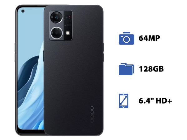 Smartphone Oppo Reno 7: Procesador Snapdragon 680 (hasta 2.4 GHz), Memoria RAM de 8GB, Almacenamiento de 128GB, Pantalla AMOLED Multitouch de 6.4