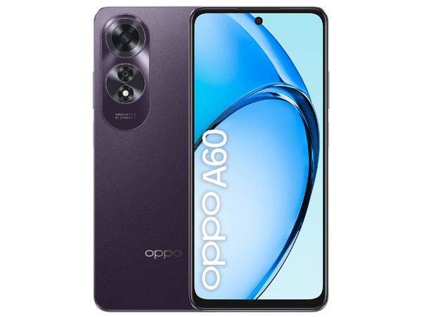 Smartphone Oppo A60: 
Procesador Snapdragon 6s 4G Gen1 (hasta 2.1 GHz), 
Memoria RAM de 8GB, Almacenamiento de 256GB, 
Pantalla LED de 6.67