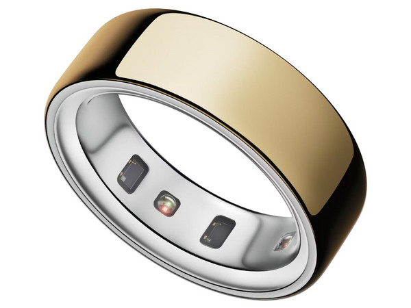 Smart Ring Oura Ring 4, Sensor de Frecuencia Cardiaca, Talla 7, Color Dorado.