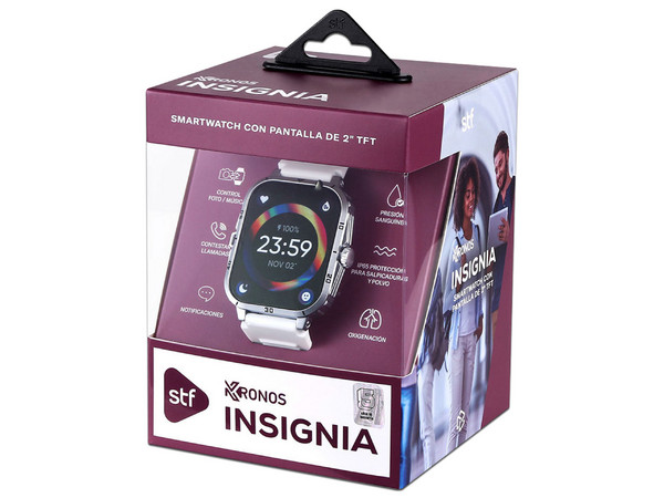 Smartwatch STF Kronos Insignia, 
Pantalla de 2.01