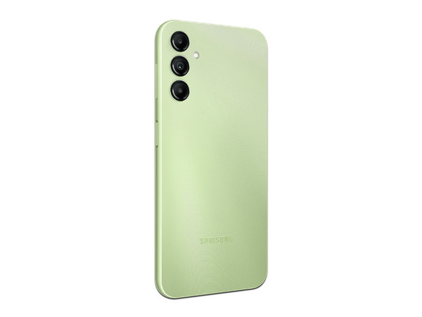 Smartphone Samsung Galaxy A14: 
Procesador MediaTek Helio G80 (hasta 2.0 GHz), 
Memoria RAM de 4GB, Almacenamiento de 128GB, 
Pantalla LED Multi Touch de 6.6