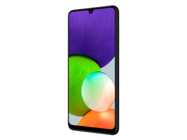 Smartphone Samsung Galaxy A22: 
Procesador Octa Core (hasta 2.0 GHz), 
Memoria RAM de 4GB, Almacenamiento de 64GB, 
Pantalla Super AMOLED de 6.4