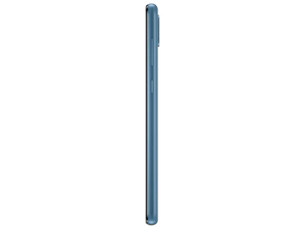 Smartphone Samsung Galaxy A02:
Procesador Quad core (hasta 1.50 GHz),
Memoria RAM de 3GB, Almacenamiento de 32GB,
Pantalla LED Multi Touch de 6.4