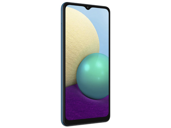 Smartphone Samsung Galaxy A02:
Procesador Quad core (hasta 1.50 GHz),
Memoria RAM de 3GB, Almacenamiento de 32GB,
Pantalla LED Multi Touch de 6.4