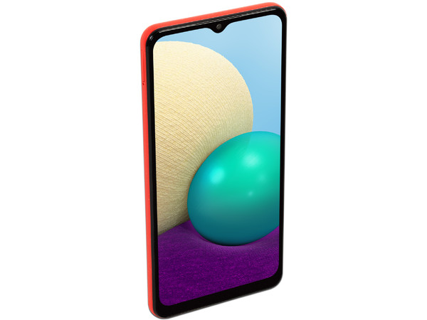 Smartphone Samsung Galaxy A02:
Procesador Quad core (hasta 1.5GHz),
Memoria RAM de 2GB, Almacenamiento de 32GB,
Pantalla LED Multi Touch de 6.4