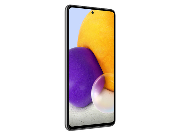 Smartphone Samsung Galaxy A72: 
Procesador Snapdragon 720G (hasta 2.3 GHz),
Memoria RAM de 6GB, Almacenamiento de 128GB,
Pantalla LED Multi Touch de 6.7