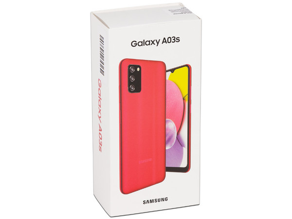 Smartphone Samsung Galaxy A03S:
Procesador Mediatek Helio P35  (hasta 2.3 GHz),
Memoria RAM de 4GB, Almacenamiento de 64GB,
Pantalla LED Multi Touch de 6.3