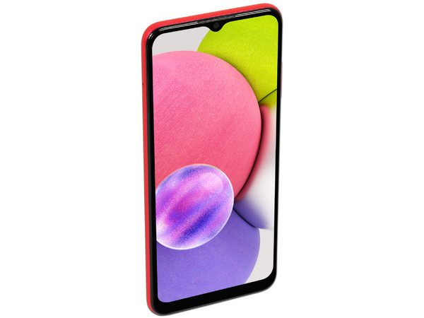 Smartphone Samsung Galaxy A03S:
Procesador Mediatek Helio P35  (hasta 2.3 GHz),
Memoria RAM de 4GB, Almacenamiento de 64GB,
Pantalla LED Multi Touch de 6.3