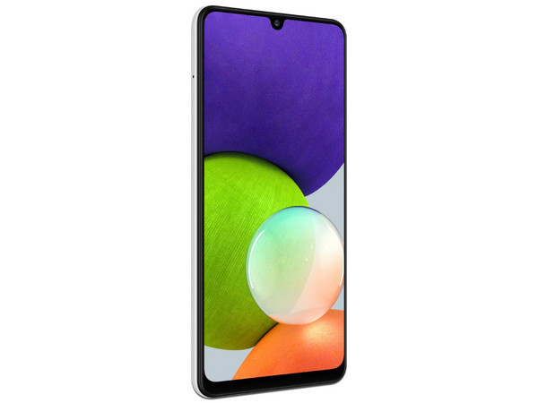 Smartphone Samsung Galaxy A22:
Procesador MediaTek Helio G80,
Memoria RAM de 4GB, Almacenamiento de 128GB,
Pantalla LED de 6.4