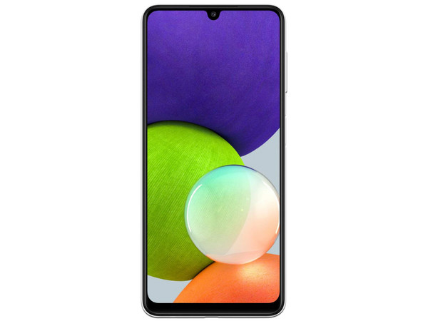 Smartphone Samsung Galaxy A22:
Procesador MediaTek Helio G80,
Memoria RAM de 4GB, Almacenamiento de 128GB,
Pantalla LED de 6.4