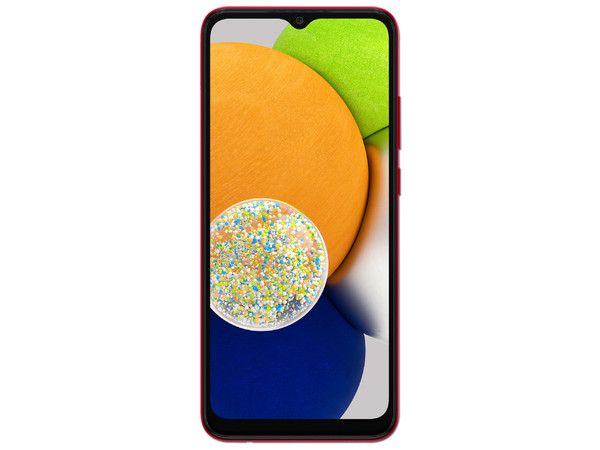 Smartphone Samsung Galaxy A03:
Procesador Octa-Core (hasta 1.60 GHz),
Memoria RAM de 4GB, 
Almacenamiento de 128GB,
Pantalla LED Multi Touch de 6.3