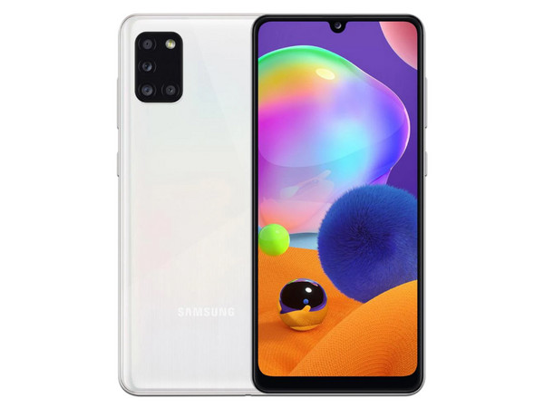 Smartphone Samsung Galaxy A31: 
Procesador Octa Core (hasta 2.0 GHz), 
Memoria RAM de 4GB, Almacenamiento de 128GB, 
Pantalla Súper AMOLED de 6.4