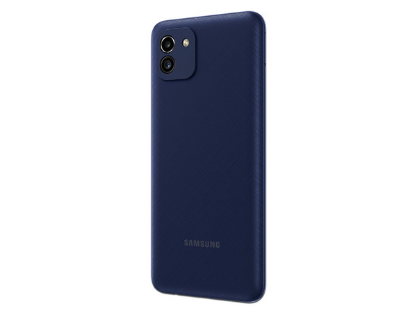 Smartphone Samsung Galaxy A03:
Procesador Octa Core (hasta 1.6 GHz),
Memoria RAM de 3GB, Almacenamiento de 32GB,
Pantalla LED Multi Touch de 6.5