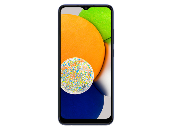Smartphone Samsung Galaxy A03:
Procesador Octa Core (hasta 1.6 GHz),
Memoria RAM de 3GB, Almacenamiento de 32GB,
Pantalla LED Multi Touch de 6.5