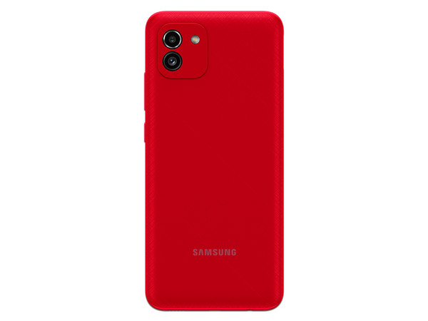 Smartphone Samsung Galaxy A03:
Procesador Octa Core (hasta 1.6 GHz),
Memoria RAM de 3GB, Almacenamiento de 32GB,
Pantalla LED Multi Touch de 6.5