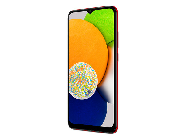 Smartphone Samsung Galaxy A03:
Procesador Octa Core (hasta 1.6 GHz),
Memoria RAM de 3GB, Almacenamiento de 32GB,
Pantalla LED Multi Touch de 6.5