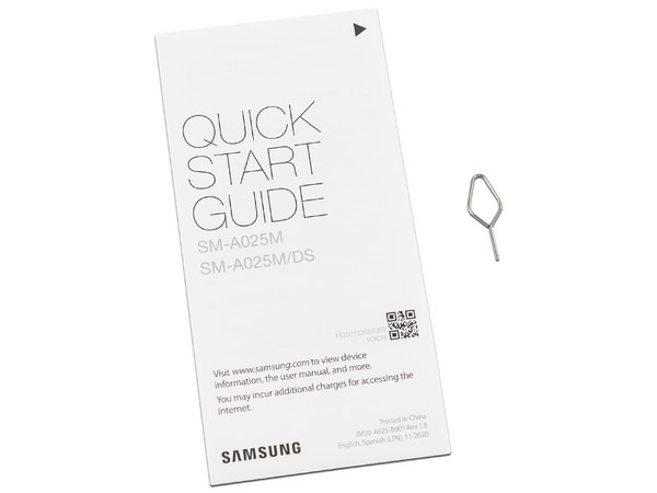 Smartphone Samsung Galaxy A02S: 
Procesador Snapdragon 450 (hasta 1.80GHz), 
Memoria RAM de 4GB, Almacenamiento de 64GB, 
Pantalla LED Multi Touch de 6.5