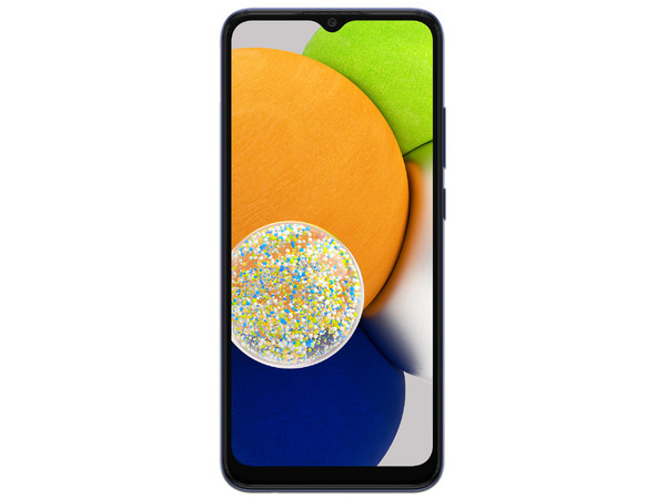 Smartphone Samsung Galaxy A03: 
Procesador Octa-core (Hasta 1.60 GHz), 
Memoria RAM de 4GB, Almacenamiento de 64GB, 
Pantalla LED Multi Touch de 6.5