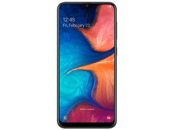 Smartphone Samsung Galaxy A20:
Procesador Octa-core (hasta 1.60GHz),
Memoria RAM de 3GB,
Almacenamiento de 32GB,
Pantalla Super AMOLED de 6.2