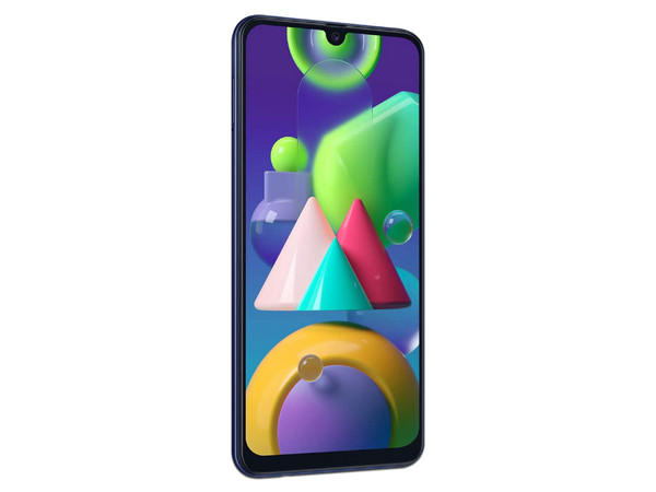 Smartphone Samsung Galaxy M21: 
Procesador Octa Core (2.3 GHz), 
Memoria RAM de 4GB, Almacenamiento de 64GB, 
Pantalla Super AMOLED de 6.2