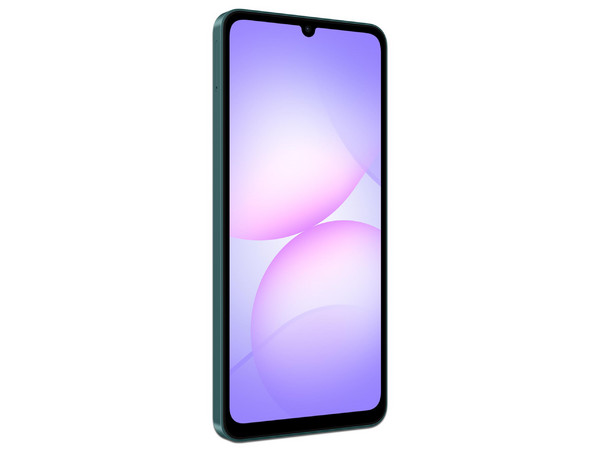 Smartphone Samsung Galaxy A07:
Procesador MediaTek Helio G99,
Memoria RAM de 4GB, Almacenamiento de 64GB,
Pantalla LCD Multi Touch de 6.7