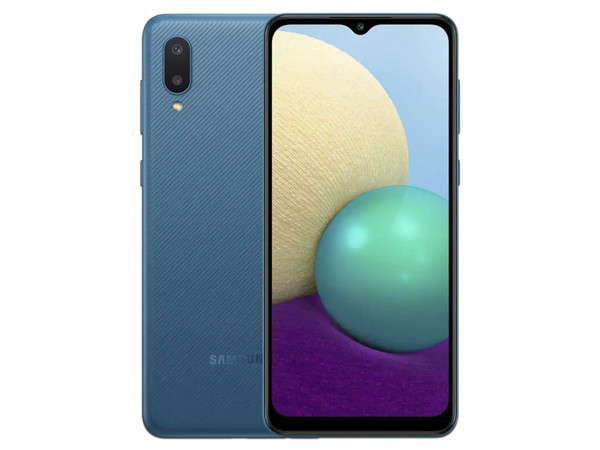 Smartphone Samsung Galaxy A02:
Procesador Quad core (hasta 1.5GHz),
Memoria RAM de 2GB, Almacenamiento de 32GB,
Pantalla LED Multi Touch de 6.5