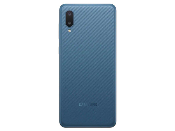 Smartphone Samsung Galaxy A02:
Procesador Quad core (hasta 1.5GHz),
Memoria RAM de 2GB, Almacenamiento de 32GB,
Pantalla LED Multi Touch de 6.5
