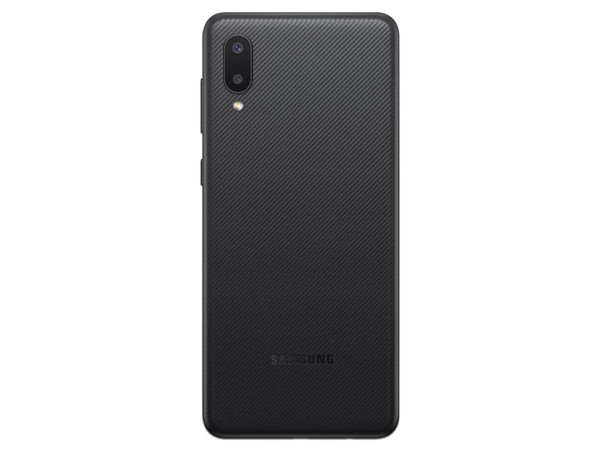 Smartphone Samsung Galaxy A02:
Procesador Quad core (hasta 1.5GHz),
Memoria RAM de 2GB, Almacenamiento de 32GB,
Pantalla LED Multi Touch de 6.5