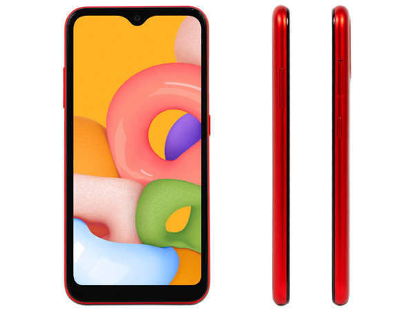 Smartphone Samsung Galaxy A01:
Procesador Octa core (hasta 2.0GHz),
Memoria RAM de 2GB, Almacenamiento de 16GB,
Pantalla LED Multi Touch de 5.6