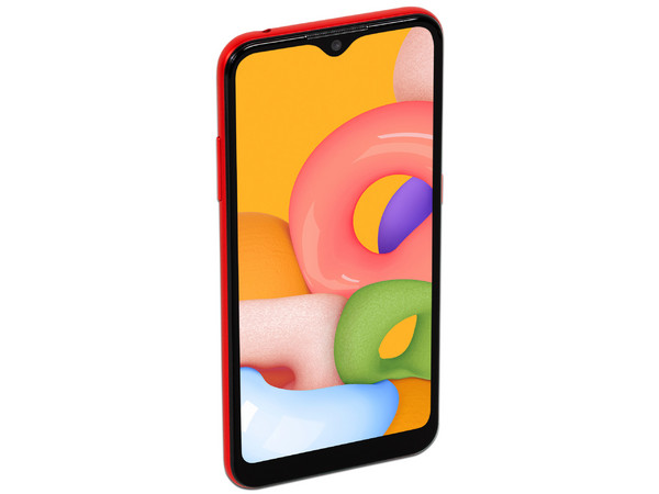 Smartphone Samsung Galaxy A01:
Procesador Octa core (hasta 2.0GHz),
Memoria RAM de 2GB, Almacenamiento de 16GB,
Pantalla LED Multi Touch de 5.6