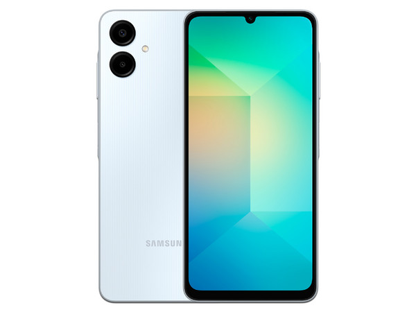 Smartphone Samsung Galaxy A06: 
Procesador Octa Core (2.0 GHz), 
Memoria RAM de 4GB, Almacenamiento de 64GB, 
Pantalla LED Multi Touch de 6.7