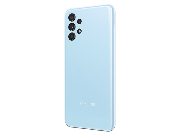 Smartphone Samsung Galaxy A13:
Procesador Octa-Core (hasta 2.0 GHz),
Memoria RAM de 4GB, Almacenamiento de 128GB,
Pantalla LED Multi Touch de 6.6