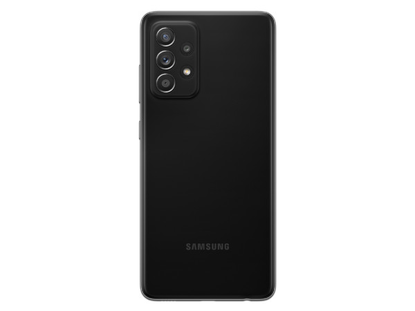 Smartphone Samsung Galaxy A52: 
Procesador Octa Core (hasta 2.3 GHz),
Memoria RAM de 6GB, Almacenamiento de 128GB,
Pantalla Super AMOLED de 6.5
