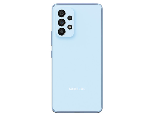 Smartphone Samsung Galaxy A53 5G: 
Procesador Octa-Core (hasta 2.40 GHz), 
Memoria RAM de 8GB, Almacenamiento de 128GB, 
Pantalla Super AMOLED de 6.5