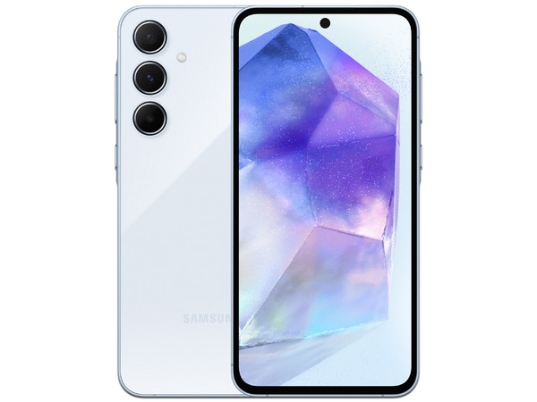 Smartphone Samsung A55 5G: 
Procesador Octa Core, Memoria RAM de 8GB, 
Almacenamiento de 256GB, Pantalla LED Multi Touch de 6.6