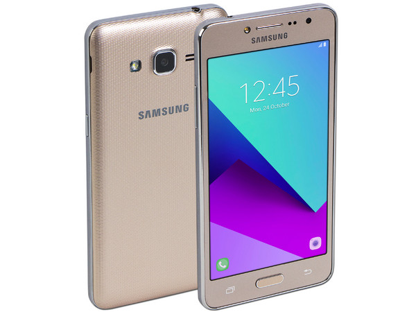 Smartphone Samsung Galaxy Grand Prime +:
Procesador Quad Core (1.4 GHz),
Memoria RAM de 1.5GB, Almacenamiento de 8GB (expandible con microSD),
Pantalla 5.0