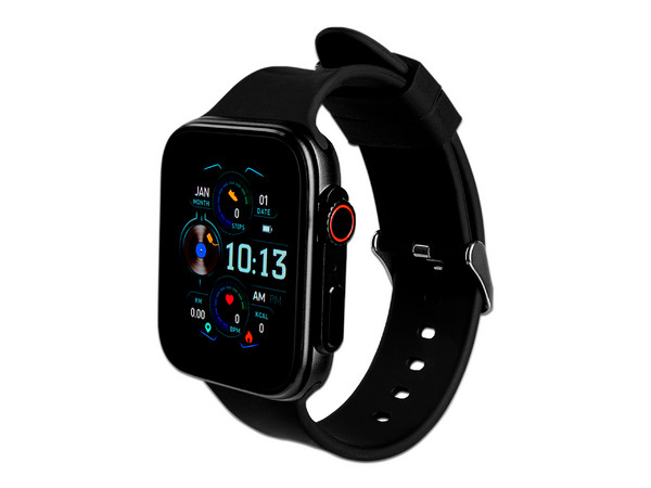 Smartwatch VORAGO SW-500,
Monitoreo Cardíaco, Presion arterial,
Compatible con iOS y Android,
Color Negro.