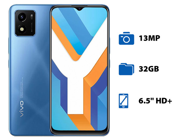 Smartphone Vivo Y01: 
Procesador Octa Core (hasta 2.30 GHz), 
Memoria RAM de 3GB, Almacenamiento de 32GB, 
Pantalla LED Multi touch de 6.5