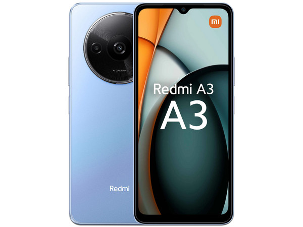 Smartphone Xiaomi Redmi A3: 
Procesador MediaTek Helio G36 (hasta 2.2 GHz), 
Memoria RAM de 3GB, 
Almacenamiento de 64GB, 
Pantalla LED Multi Touch de 6.7