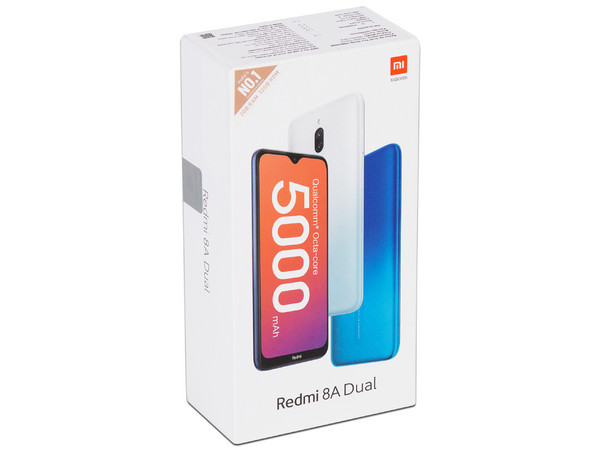 Smartphone Xiaomi Redmi 8A Dual:
Procesador Qualcomm Snapdragon 439 (hasta 2.0 GHz),
Memoria RAM de 2GB, Almacenamiento de 32GB,
Pantalla LED Multi Touch de 6.22